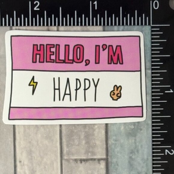 🌀10/$10🌀 Hello I Am … Reusable Waterproof Vinyl Sticker Decal - Picture 1 of 1